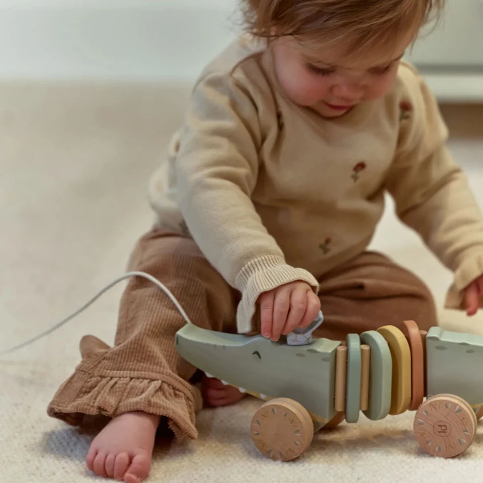 Little Dutch Nachziehtier aus Holz – Grün ✨ JETZT VORBESTELLEN