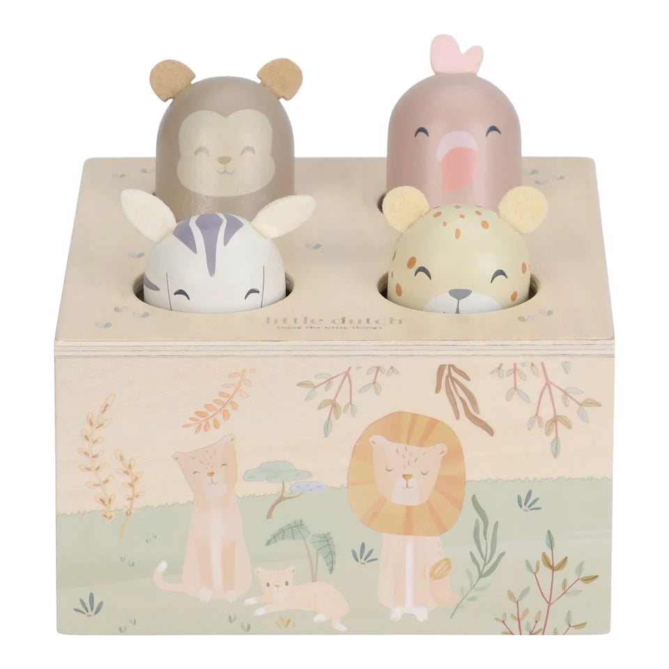 Little Dutch Holz Pop-up Spiel – Safari Friends Grün ✨ JETZT VORBESTELLEN