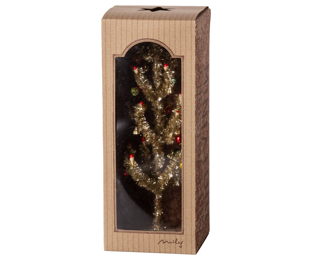 Maileg Weihnachtsbaum – Gold, Rot & Grün