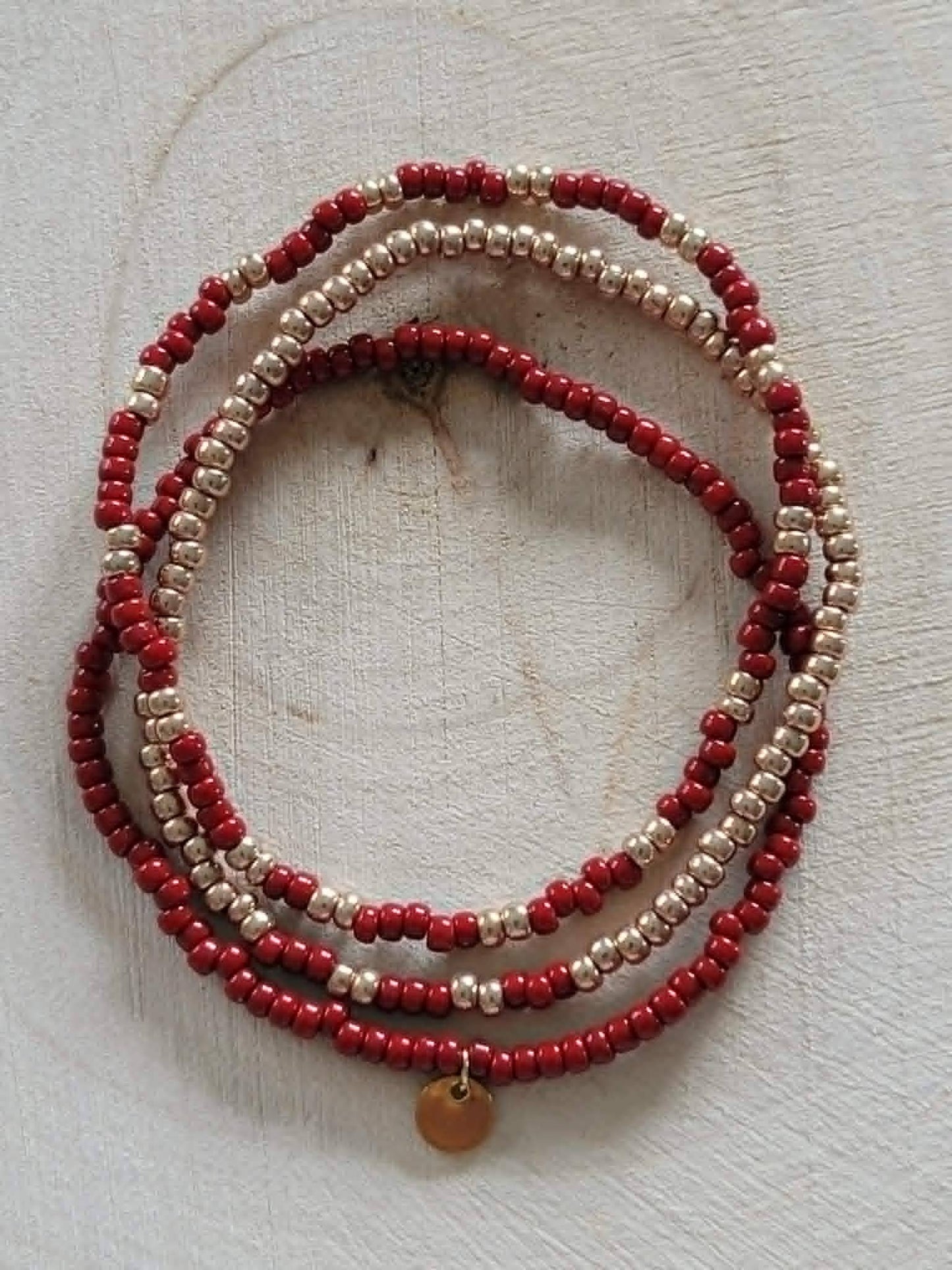 Miyuki Armband-Set: Bordeaux