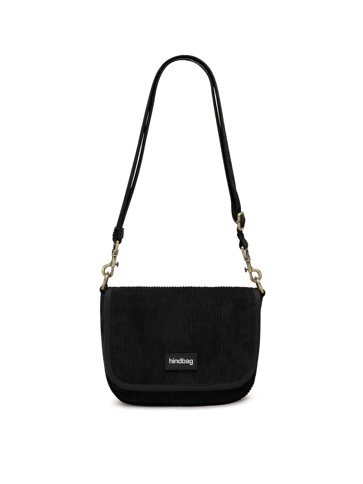 Hindbag Margault-Tasche aus schwarzem Samt