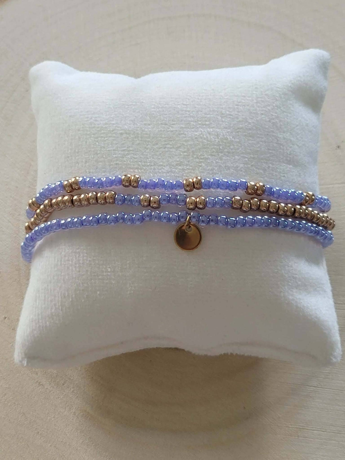 Miyuki Armband- Flieder/Gold