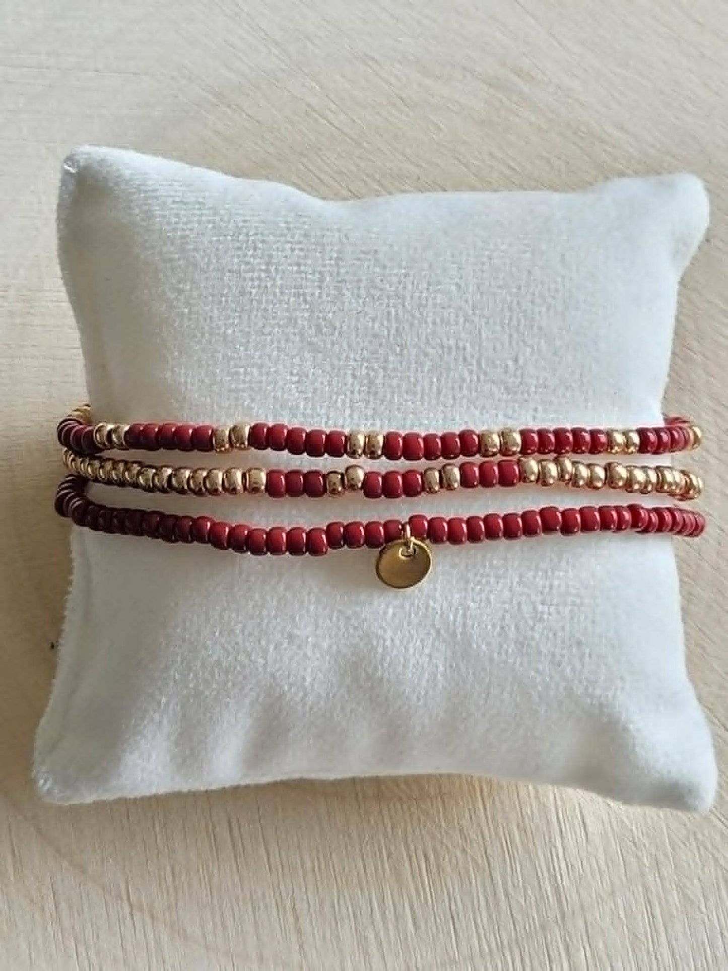 Miyuki Armband-Set: Rot/Braun