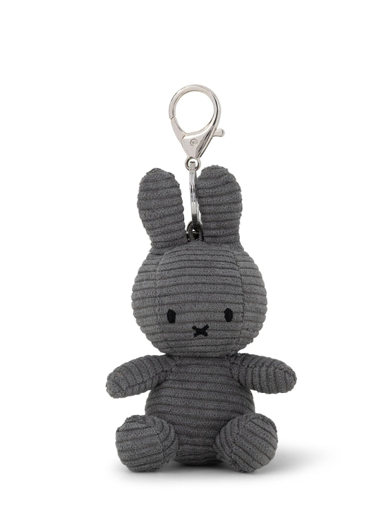 Miffy ECO Corduroy Schlüsselanhänger – Grau, 10 cm