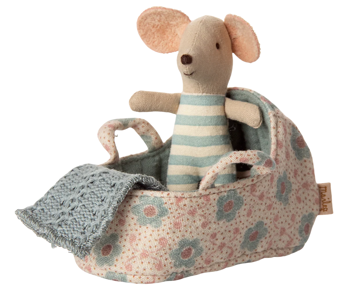 Maileg Tragetasche für Babymaus – Blau