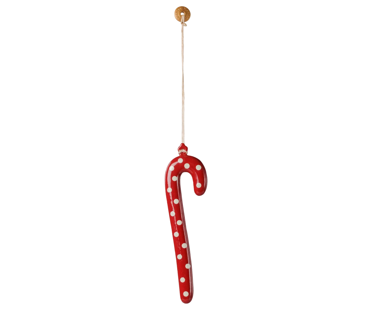 Maileg Weihnachtsanhänger Zuckerstange aus Metall – Punkte