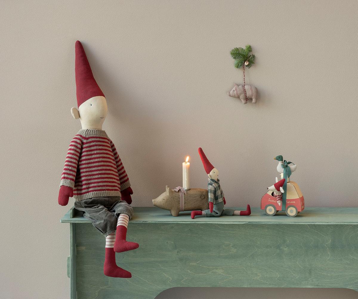 Maileg Weihnachtsmaus Kleine Schwester im Autokarton