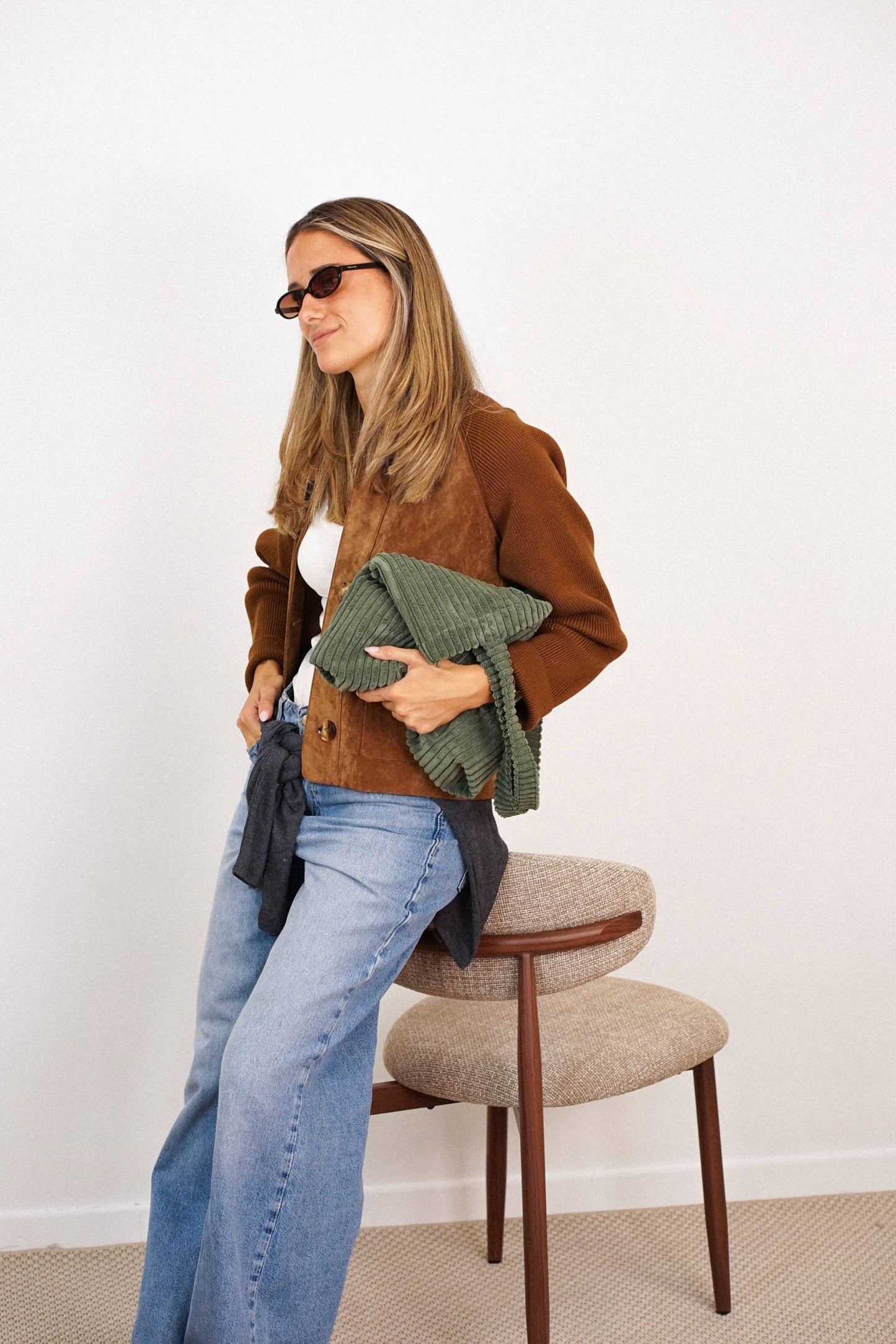 La Mur Line Tote Bag Musgo – Cord Olivgrün