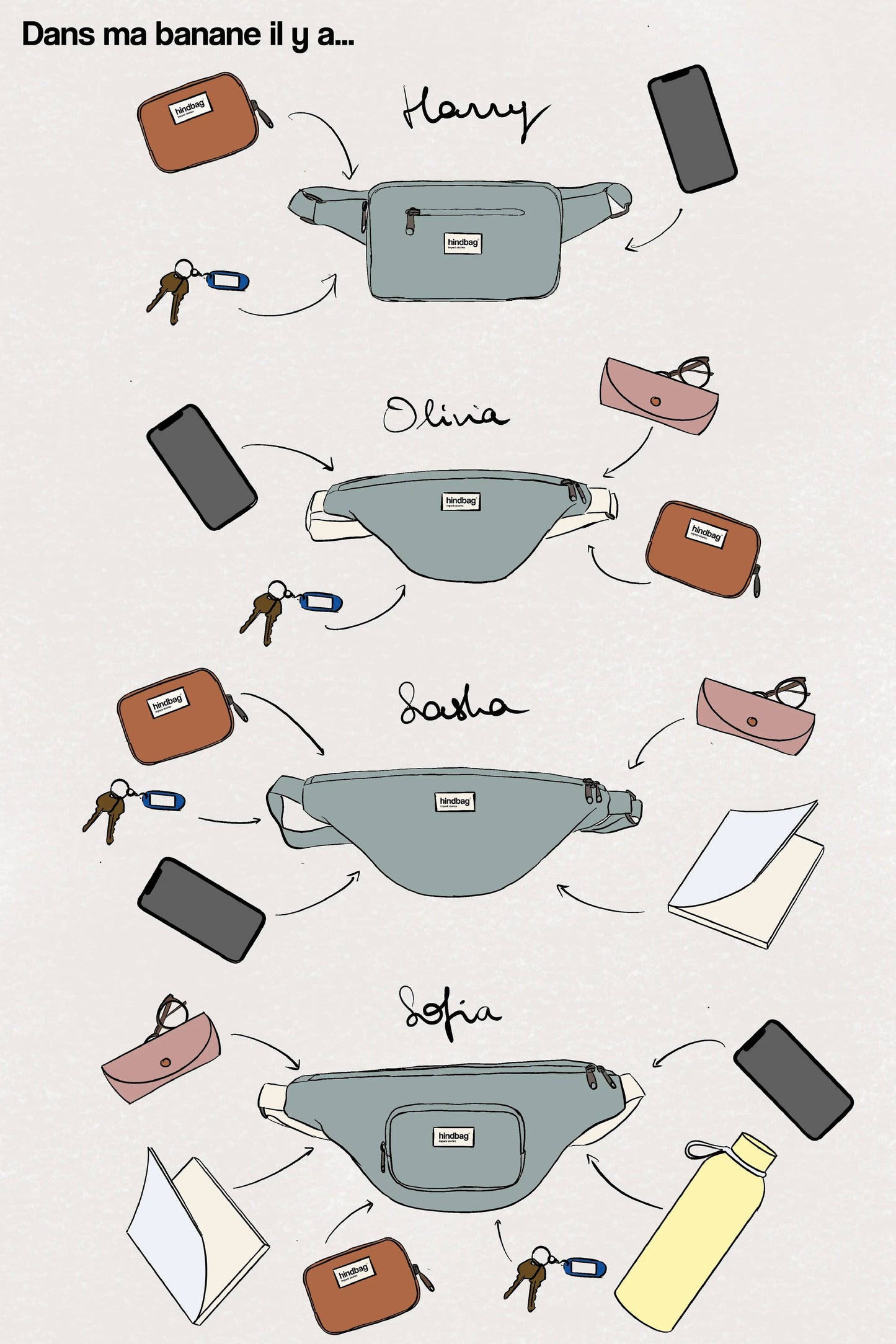 Hindbag Gürteltasche Olivia