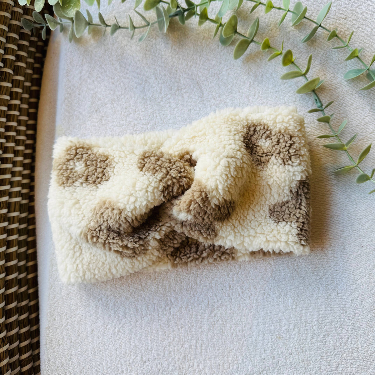 Teddy Twist Haarband Blumen Braun: L (Kind)