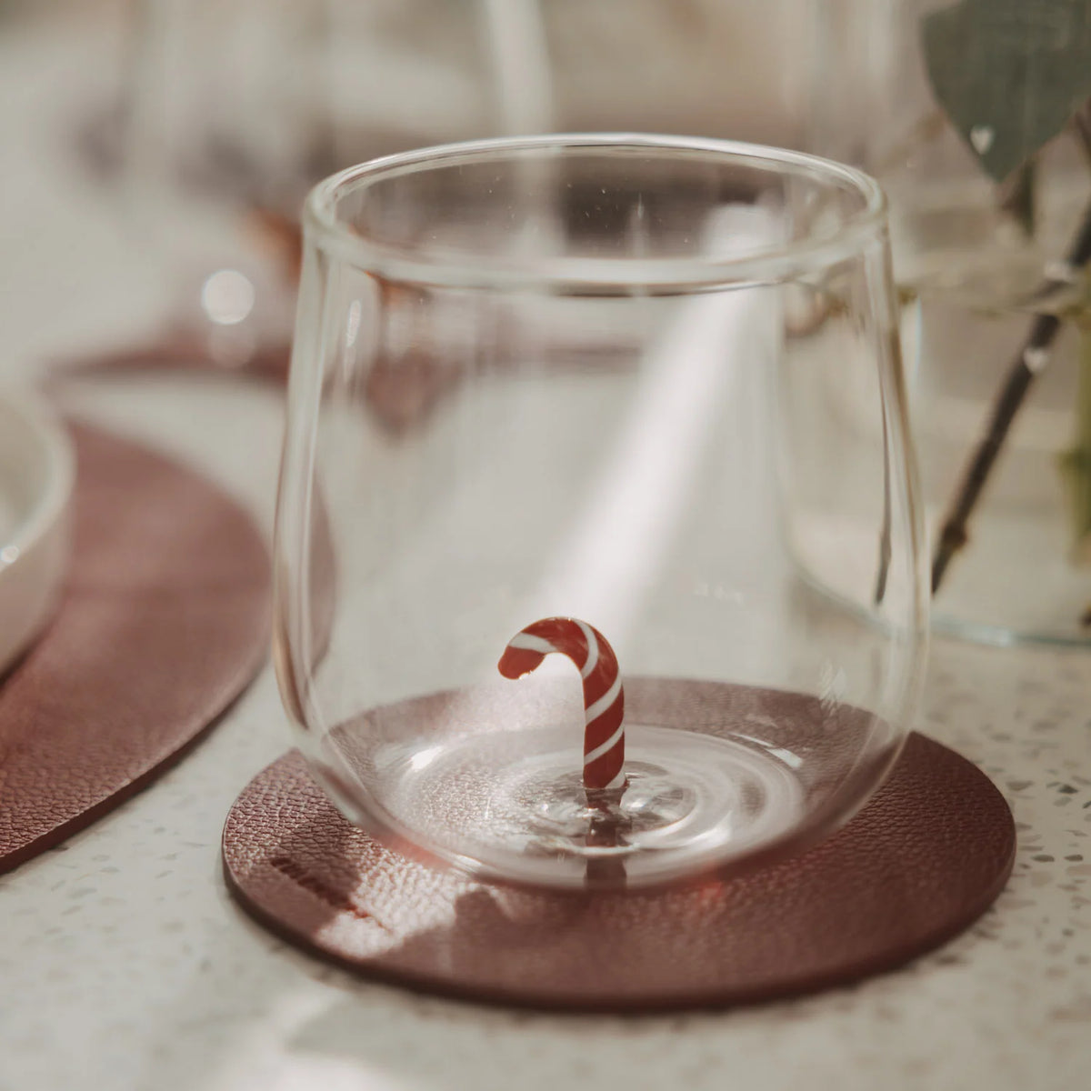 Eulenschnitt Figurglas Zuckerstange