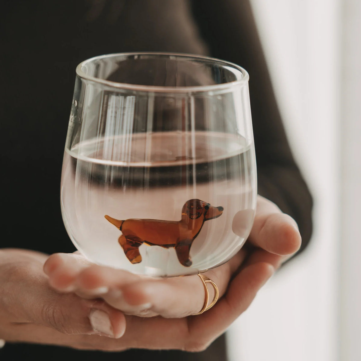 Eulenschnitt Figurglas Dackel