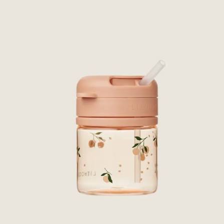 Liewood PAVIA Trinkbecher mit Strohhalm – Peach / Sea Shell