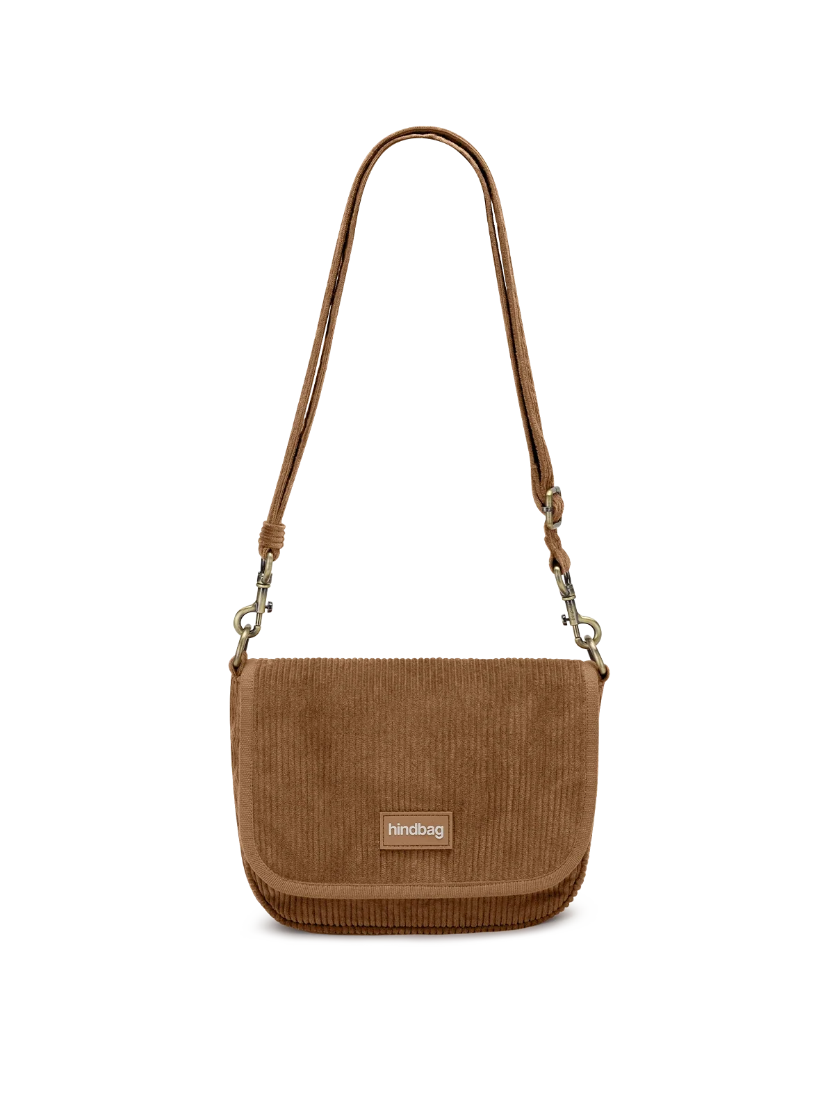 Hindbag Margault Umhängetasche aus Cord – Macchiato