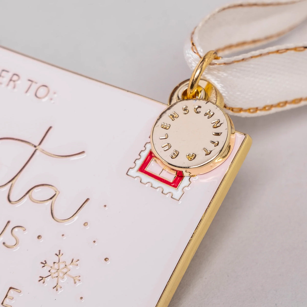 Eulenschnitt Baumschmuck Weihnachtsbrief – Rosa Brief an den Weihnachtsmann
