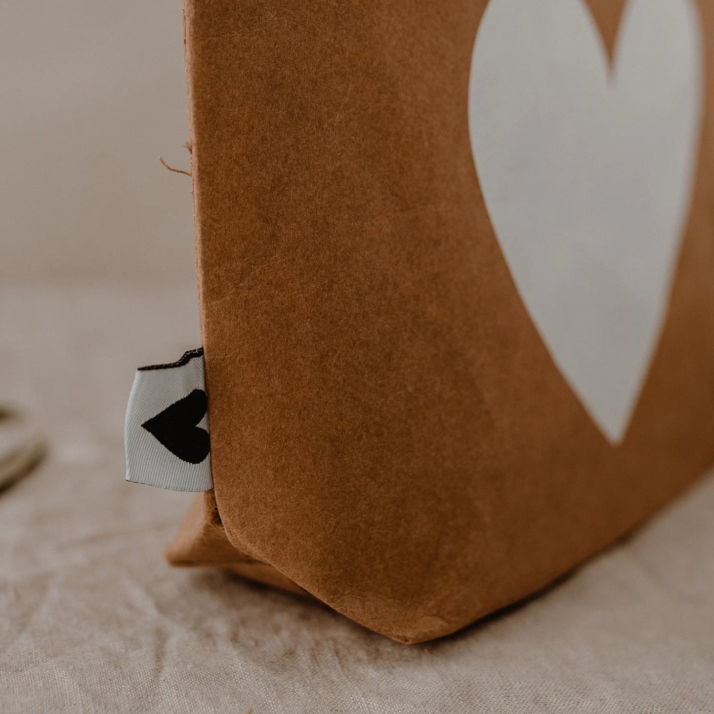 Kosmetiktasche Herz – Braun