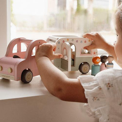 Little Dutch Auto mit Wohnwagen – Rosa ✨ JETZT VORBESTELLEN
