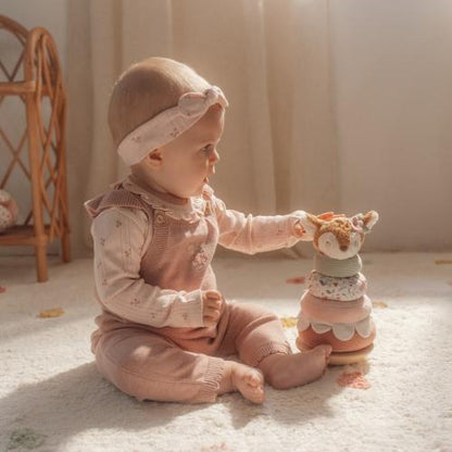 Little Dutch Wackel-Stapelturm aus Holz – Fairy Garden Rosa