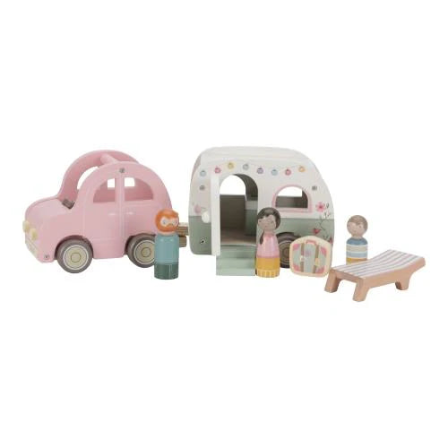 Little Dutch Auto mit Wohnwagen – Rosa ✨ JETZT VORBESTELLEN