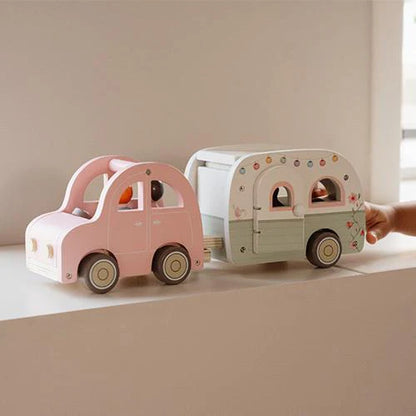 Little Dutch Auto mit Wohnwagen – Rosa ✨ JETZT VORBESTELLEN