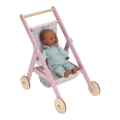 Little Dutch Puppenwagen aus Holz – Soft Flowers Rosa ✨ JETZT VORBESTELLEN