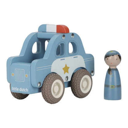Little Dutch Polizeiauto aus Holz mit Figur ✨ JETZT VORBESTELLEN