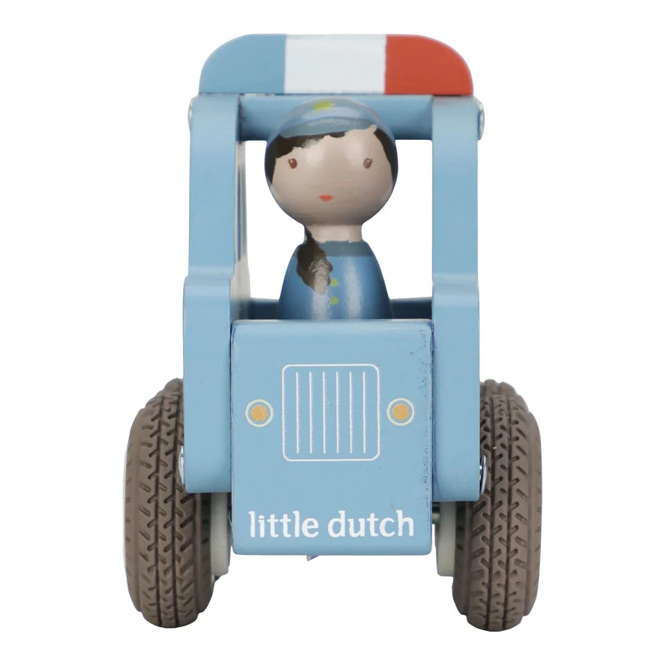 Little Dutch Polizeiauto aus Holz mit Figur ✨ JETZT VORBESTELLEN