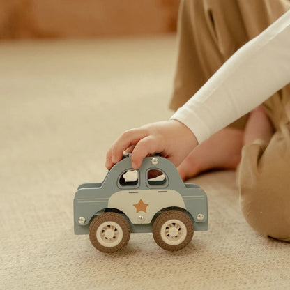 Little Dutch Polizeiauto aus Holz mit Figur ✨ JETZT VORBESTELLEN