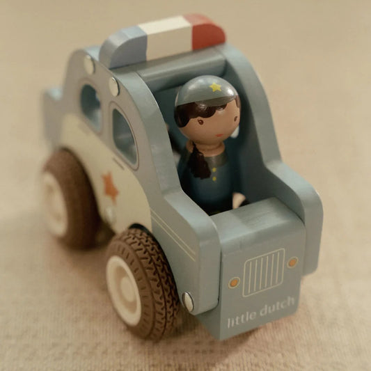 Little Dutch Polizeiauto aus Holz mit Figur ✨ JETZT VORBESTELLEN
