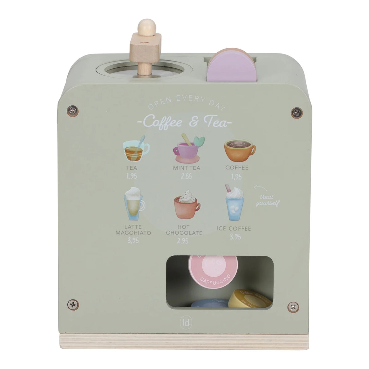 Little Dutch Kaffeemaschine aus Holz mit Zubehör – Grün