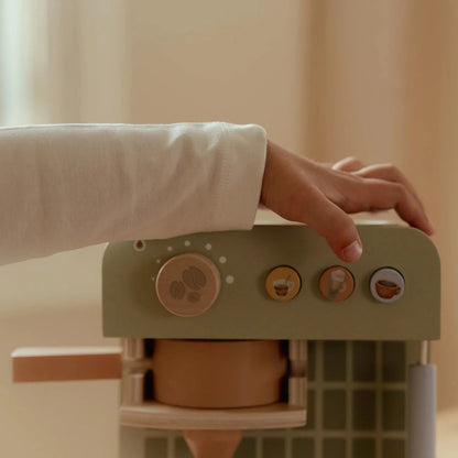 Little Dutch Kaffeemaschine aus Holz mit Zubehör – Grün