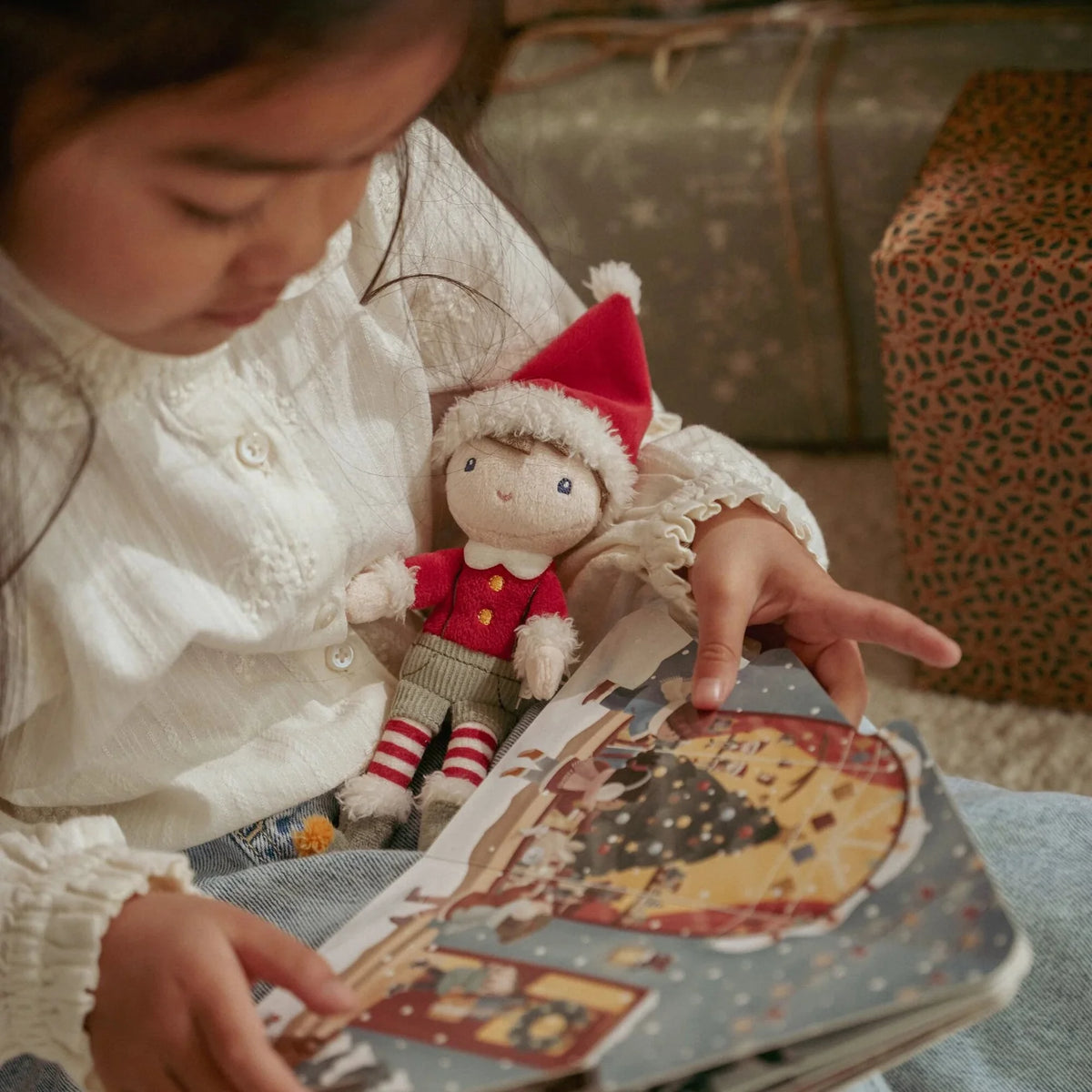 Little Dutch Weihnachts-Geschenkset – Buch & Kuschelpuppe Jim