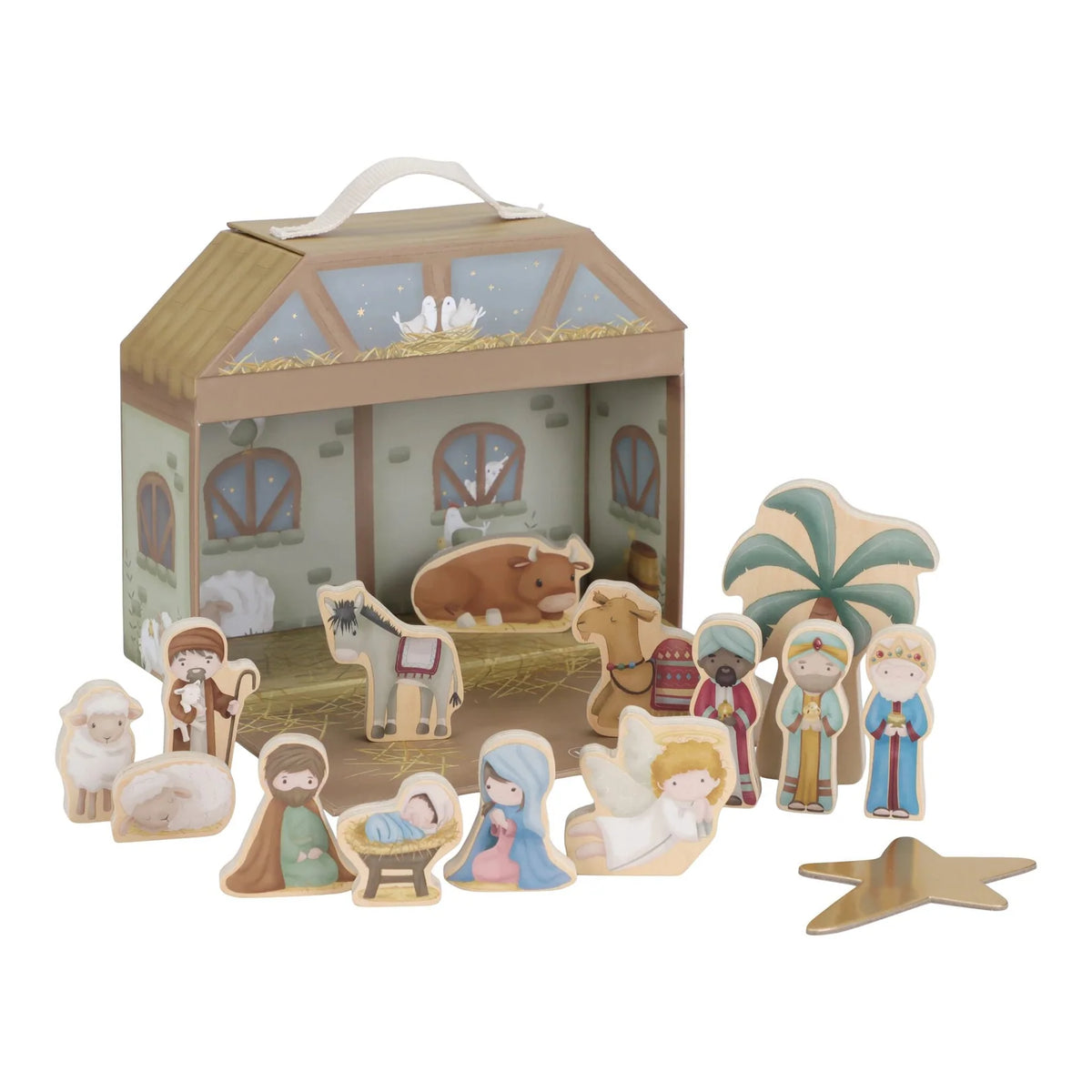 Little Dutch Weihnachtskrippe im Spielkoffer – Holzfiguren