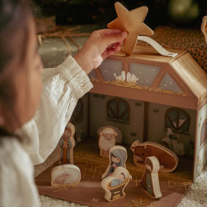 Little Dutch Weihnachtskrippe im Spielkoffer – Holzfiguren