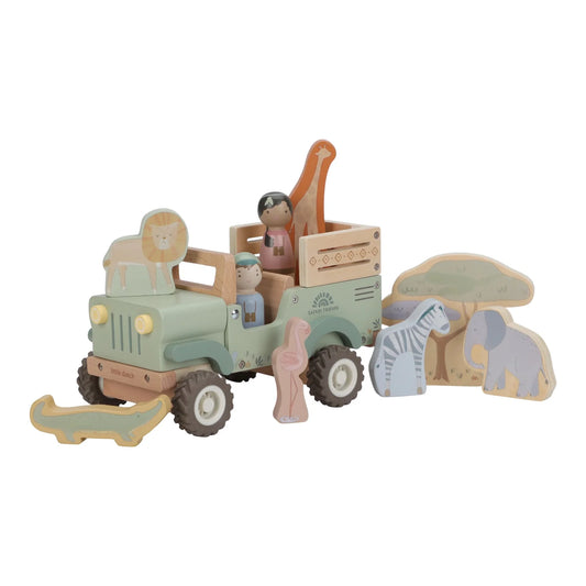 Little Dutch Safari-Auto aus Holz mit Tieren