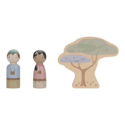 Little Dutch Safari-Auto aus Holz mit Tieren