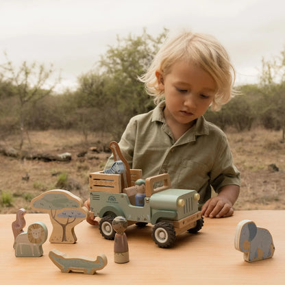 Little Dutch Safari-Auto aus Holz mit Tieren