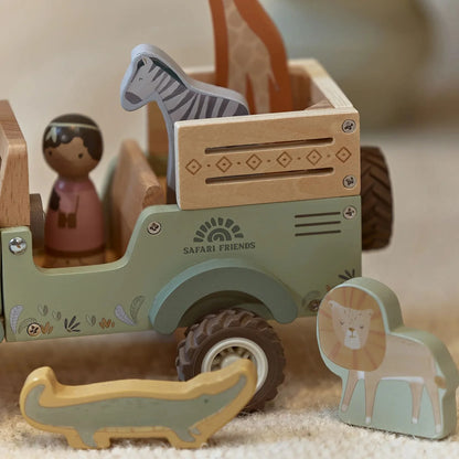 Little Dutch Safari-Auto aus Holz mit Tieren