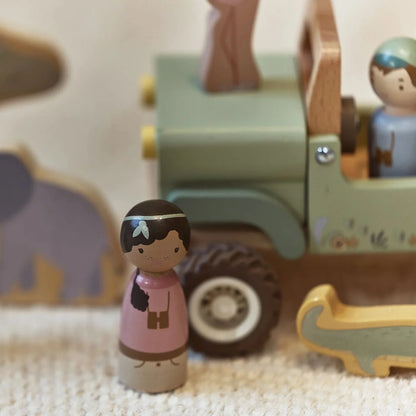 Little Dutch Safari-Auto aus Holz mit Tieren