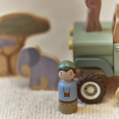 Little Dutch Safari-Auto aus Holz mit Tieren