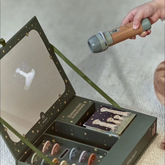 Little Dutch Geschichten-Taschenlampe – Safari Friends Grün ✨ JETZT VORBESTELLEN