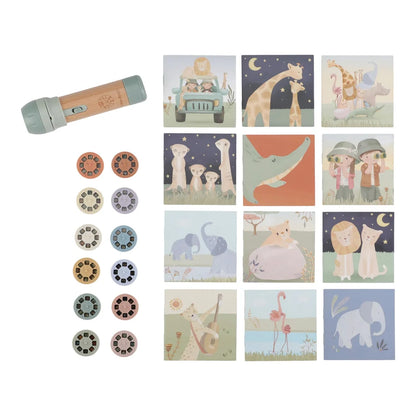 Little Dutch Geschichten-Taschenlampe – Safari Friends Grün ✨ JETZT VORBESTELLEN