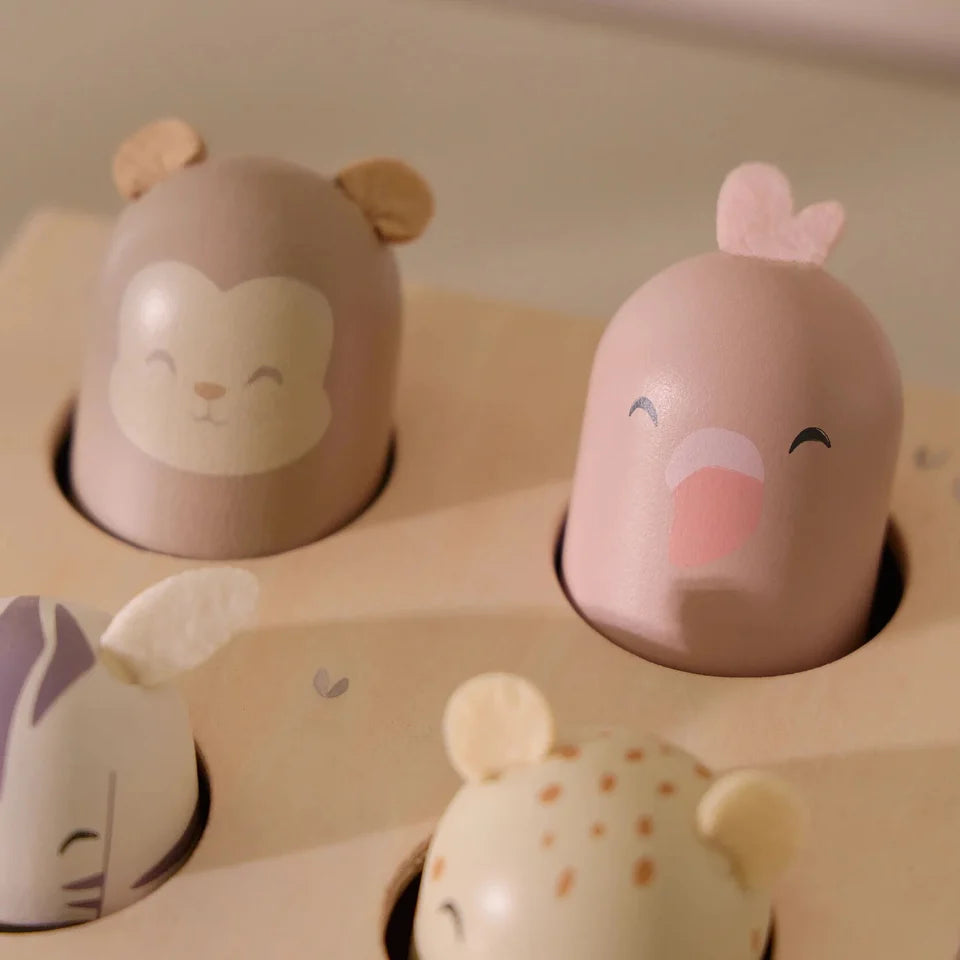Little Dutch Holz Pop-up Spiel – Safari Friends Grün ✨ JETZT VORBESTELLEN