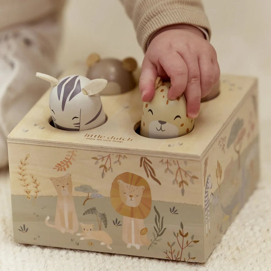 Little Dutch Holz Pop-up Spiel – Safari Friends Grün ✨ JETZT VORBESTELLEN