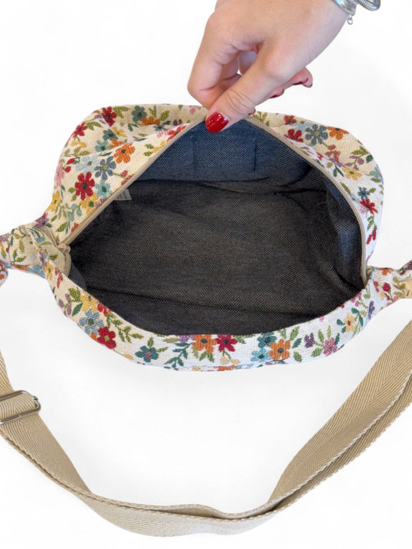 La Mur Line Gürteltasche Blum – Blumen Beige