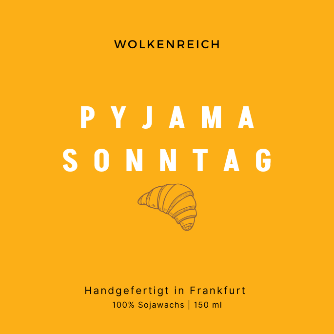 Duftkerze Pajama Morning – Croissant, Vanille & Puderzucker