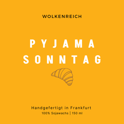 Duftkerze Pajama Morning – Croissant, Vanille & Puderzucker
