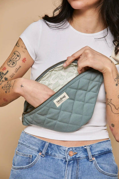 Hindbag Olivia Gürteltasche gesteppt – Salbeigrün