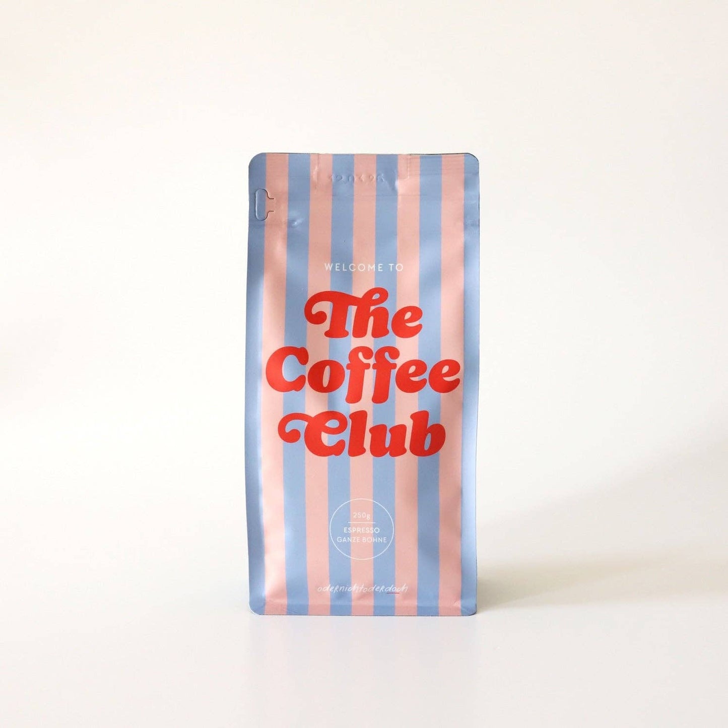Bundle Tasse & Kaffee „The Coffee Club“ – Gestreift, ganze Bohne, 250 g