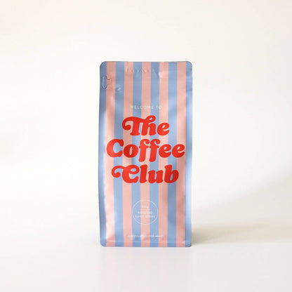 Bundle Tasse & Kaffee „The Coffee Club“ – Gestreift, ganze Bohne, 250 g